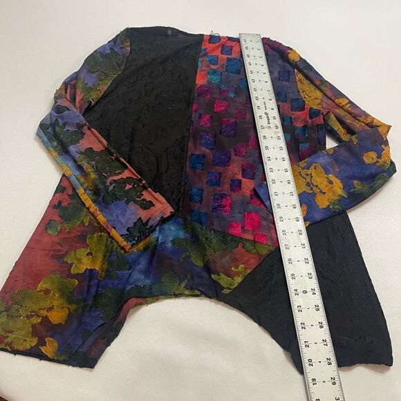 NWT Violet Ruby Top Blouse Lagenlook Stained Glass Size Medium New - Picture 4 of 10